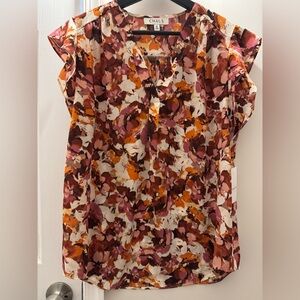CHAUS - Flare short sleeve blouse